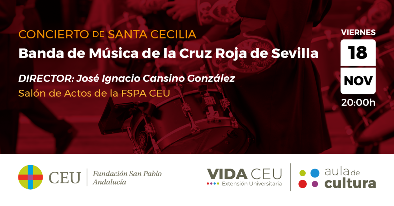 concierto cruz roja 1 &bull; La Banda de la Cruz Roja de Sevilla ofrece mañana viernes un concierto en CEU Andalucía
