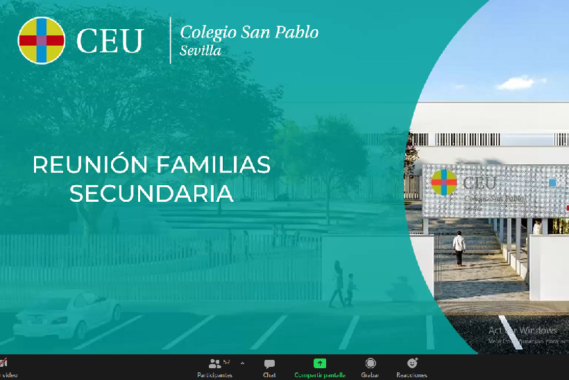 reunion padres 1 &bull; Ciencia y tecnología en el Colegio CEU San Pablo Sevilla, un proyecto educativo basado en la innovación pedagógica